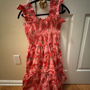 Floral Pink Bib Dress